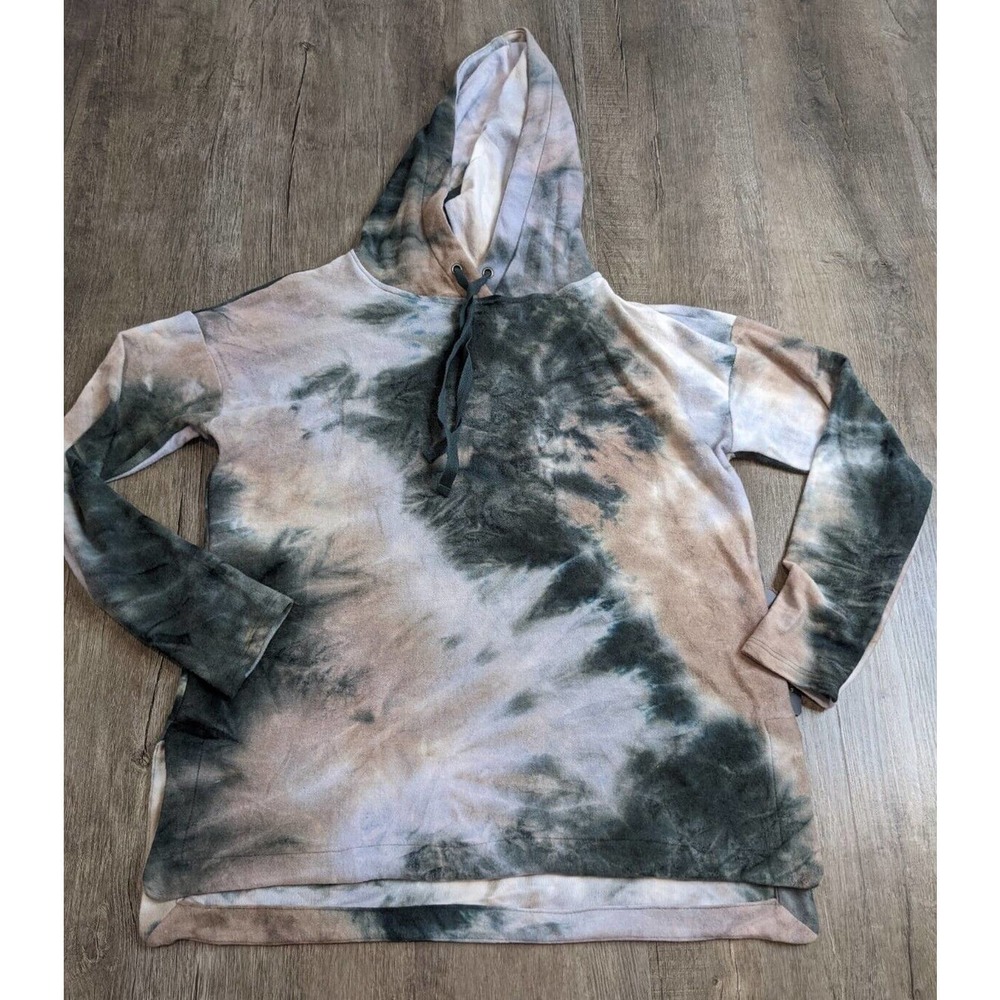 NWT Dailylook Tie Dye Hooded Sweatshirt Size Small Women's Multicolored